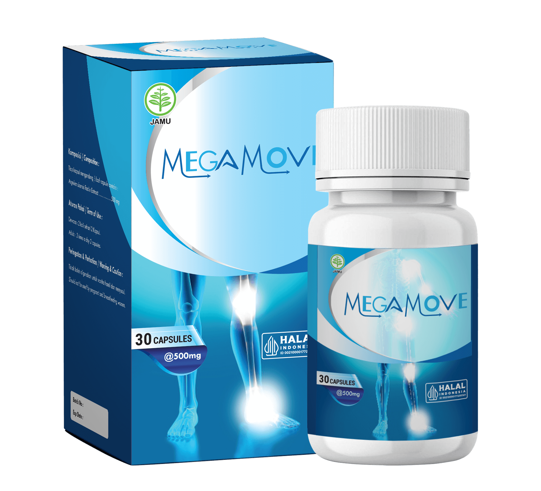 Botol Megamove - Produk Dukungan Kesehatan Sendi